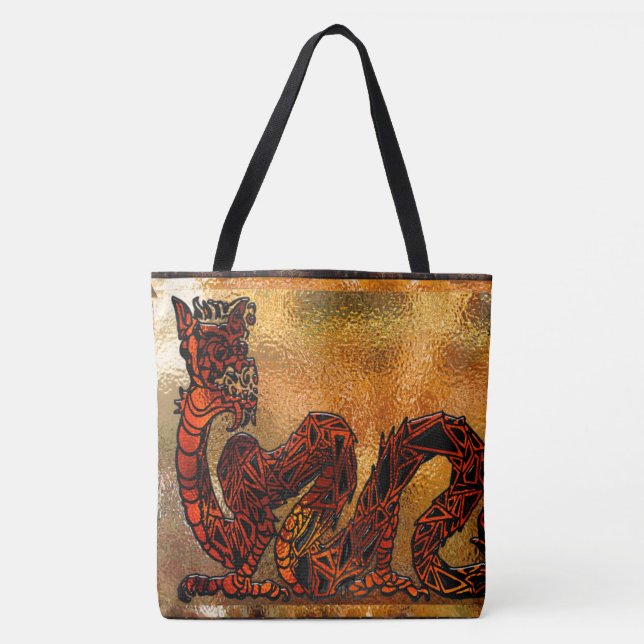 Chinesisches Drachenmotiv Tasche (Vorderseite)
