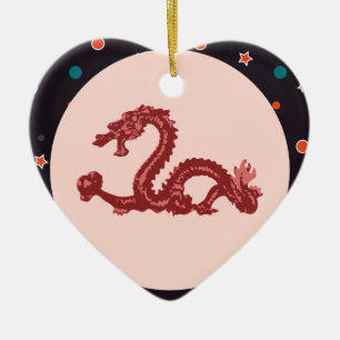 Chinesisches Drachensternmuster Fantasy-Kunst Keramik Ornament