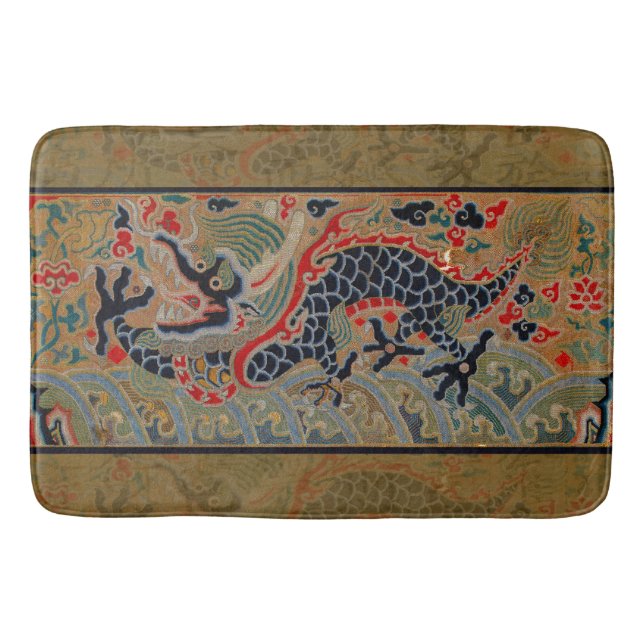 Chinesisches Drachensymbol Antiasiatisch Badematte (Vorderseite)