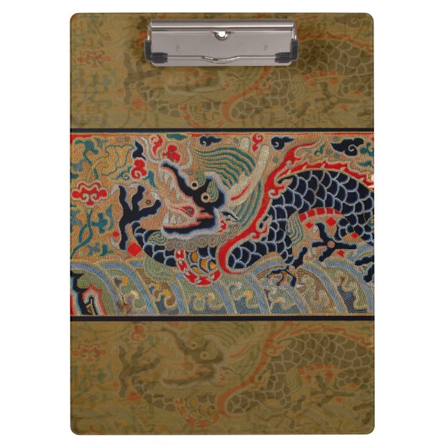 Chinesisches Drachensymbol Antiasiatisch Klemmbrett (Vorderseite)