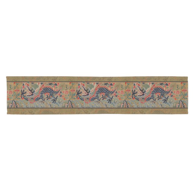 Chinesisches Drachensymbol Antiasiatisch Kurzer Tischläufer (Horizontal)