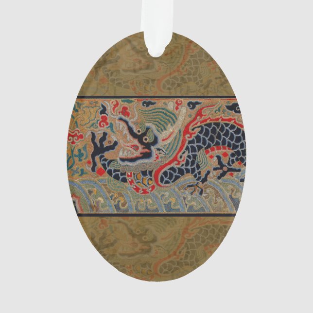 Chinesisches Drachensymbol Antiasiatisch Ornament (Rückseite)