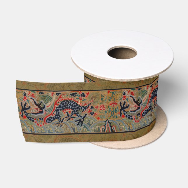 Chinesisches Drachensymbol Antiasiatisch Satinband (Spule)