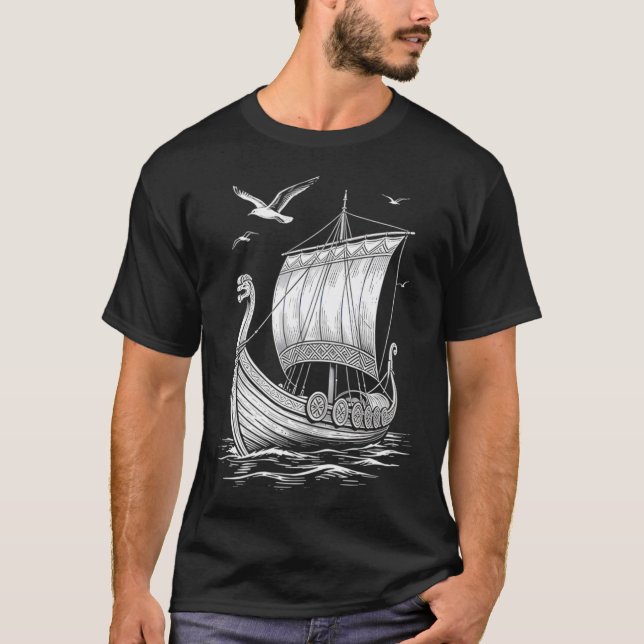 Chinesisches Dschunken-Schiff T-Shirt (Vorderseite)