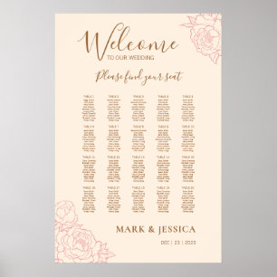 Chinesisches elegantes Hochzeitsszenario Poster