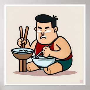 Chinesisches Essen - Kunstdruck Poster