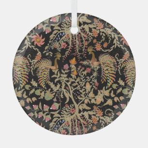 Chinesisches Feen-Blumen-Vogel-Muster Ornament Aus Glas