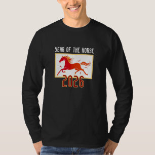 Chinesisches Feuerpferd Neujahr 2026  T-Shirt