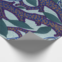 CHINESISCHES FLORALLPATTERPAPIER IN DER BLUES