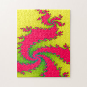 Chinesisches Fraktal-Puzzle für Neujahrsdrachen