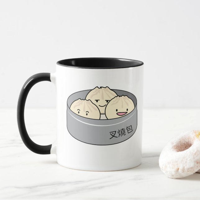 Chinesisches Frühstück der schwachen Summe des Tasse (Mit Donut)
