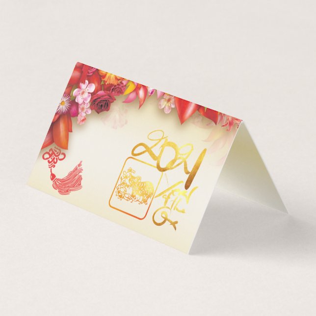 Chinesisches Goldpapier-Schnitt Ox 2021 FC (Vorderseite)