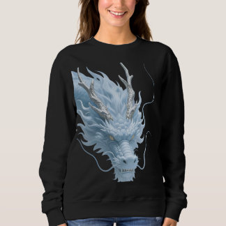 Chinesisches Hellblaues Drachen Kunst Fantasy Desi Sweatshirt