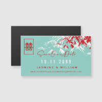 Chinesisches Hochzeitsbamboo Modernste Save the Da