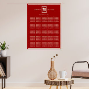 Chinesisches Hochzeitsstift für Red Double Happy Poster