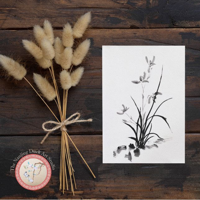 Chinesisches Iris - bw. Foto Postkarte (Von Creator hochgeladen)