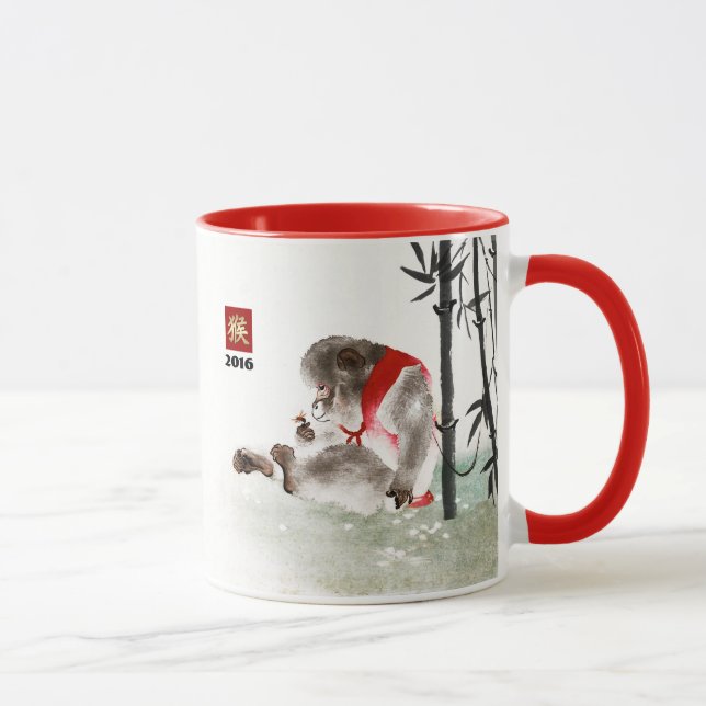 Chinesisches Jahr der Affe-Geschenk-Tassen 2016 Tasse (Rechts)
