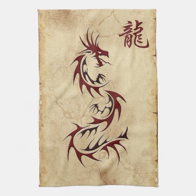 Chinesisches Jahr der Dragon Asia Handtücher (Vertikal)