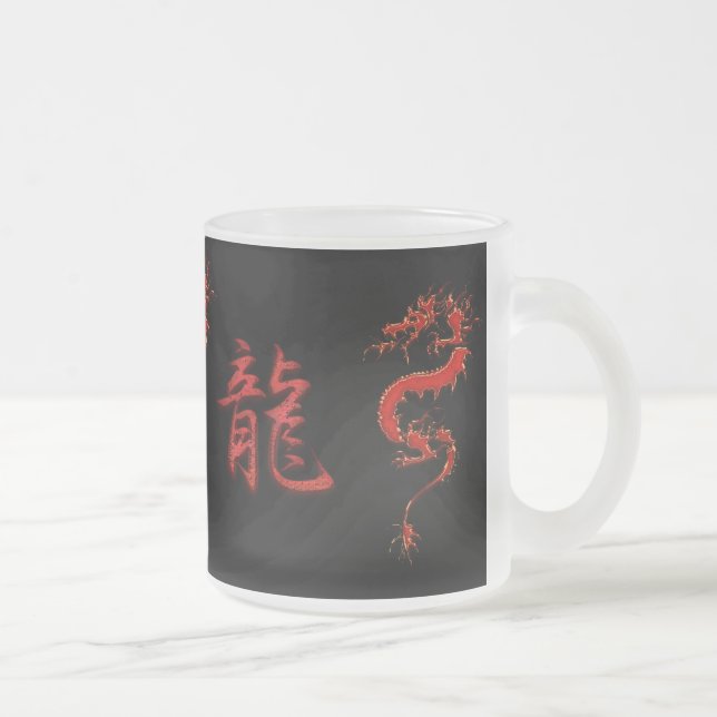 Chinesisches Jahr der Dragon Designer-Tasse Mattglastasse (Rechts)