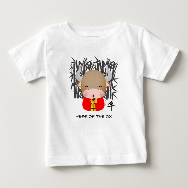 Chinesisches Jahr der Ochse | Niedliches Ox Baby T-shirt (Vorderseite)