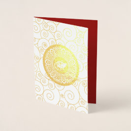 Chinesisches Jahr der Rat Luxury Real Foil Cards Folienkarte