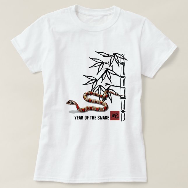 Chinesisches Jahr der Schlange T-Shirt (Design vorne)