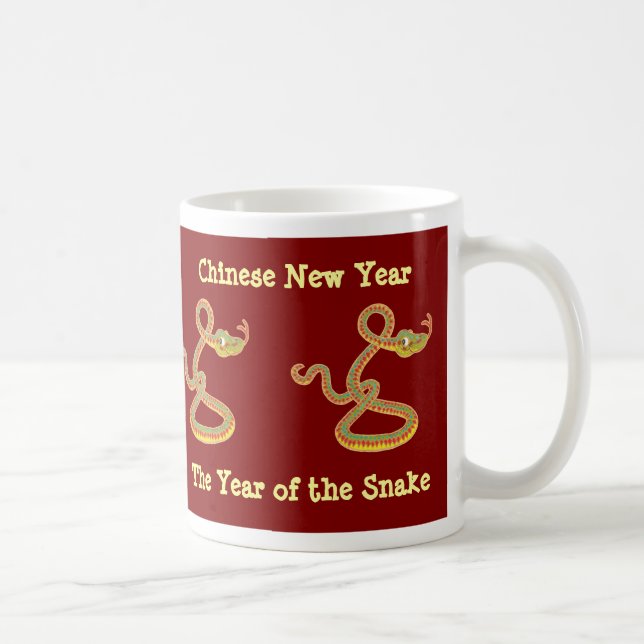 Chinesisches Jahr der Schlangenkaffee-Tasse Kaffeetasse (Rechts)