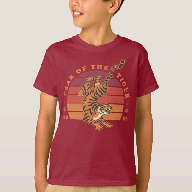 Chinesisches Jahr der Tiger 2022 Kinder T - Shirt (Vorderseite)