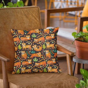 Chinesisches Jahr der Tiger-Asienkunst Kissen