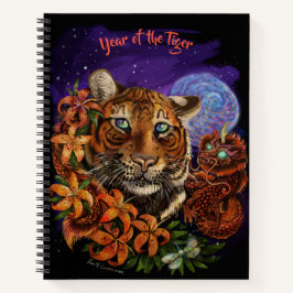 Chinesisches Jahr der Tiger-Skizze Notizbuch