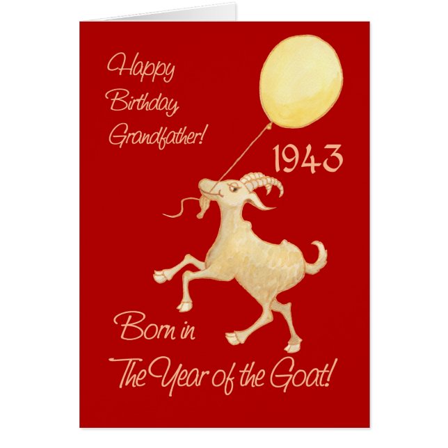 Chinesisches Jahr der Ziege 1943 Geburtstag Großva (Vorne)