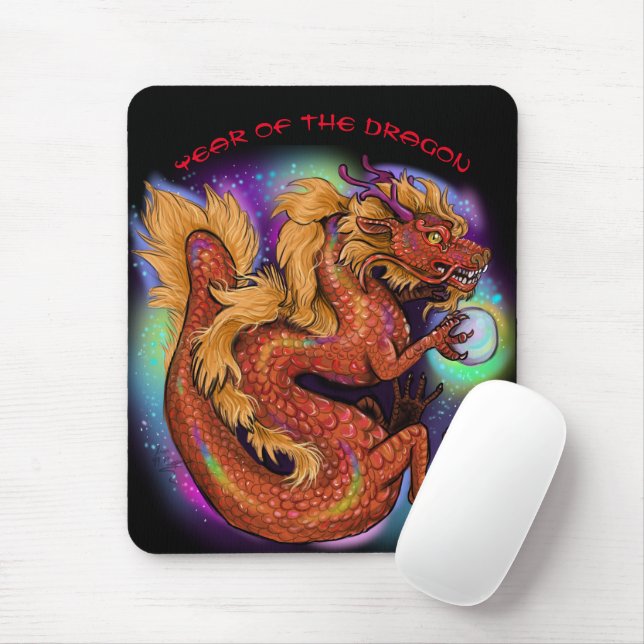 Chinesisches Jahr des Drachen 2024 Mousepad (Mit Mouse)