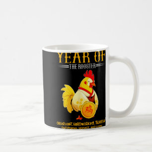 Chinesisches Jahr des Hahn-Zodiakzeichens Glücklic Kaffeetasse