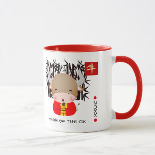 Chinesisches Jahr des Ochs Benutzerdefiniertes Ja Tasse