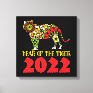Chinesisches Jahr des Tiger 2022 Leinwanddruck