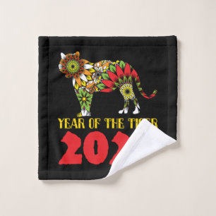 Chinesisches Jahr des Tiger 2022 Waschlappen