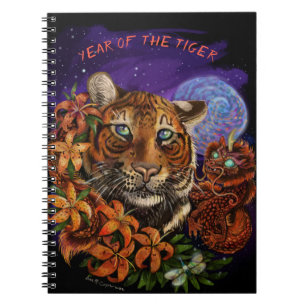 Chinesisches Jahr des Tiger-Notebooks Notizblock