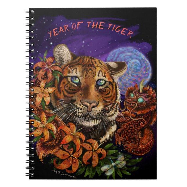 Chinesisches Jahr des Tiger-Notebooks Notizblock (Vorderseite)
