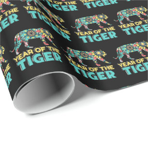 Chinesisches Jahr des Tigers - Mandala Geschenkpapier