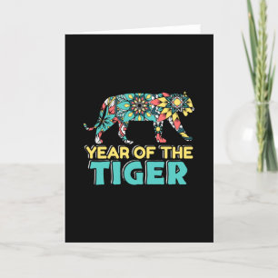 Chinesisches Jahr des Tigers - Mandala Karte