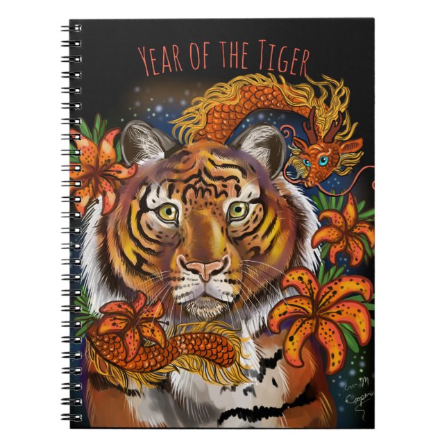 Chinesisches Jahr des Tigers Notizblock (Vorderseite)