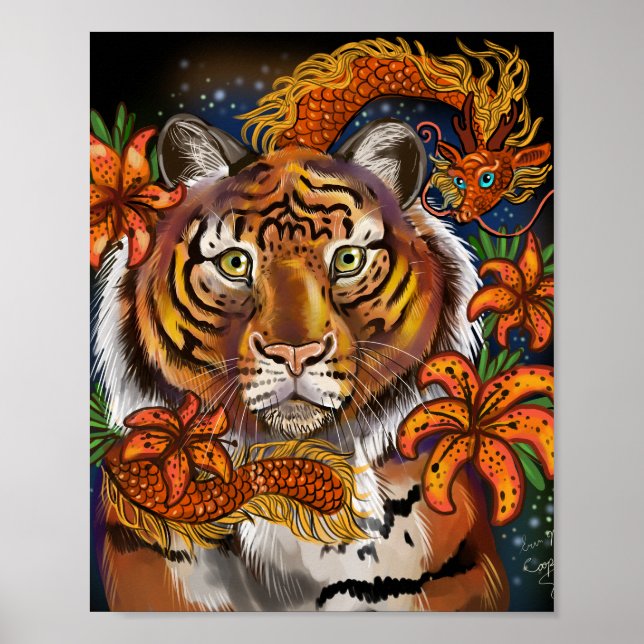 Chinesisches Jahr des Tigers Poster (Vorne)