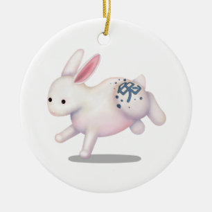 Chinesisches Kaninchen Niedliches Sternzeichen Keramik Ornament