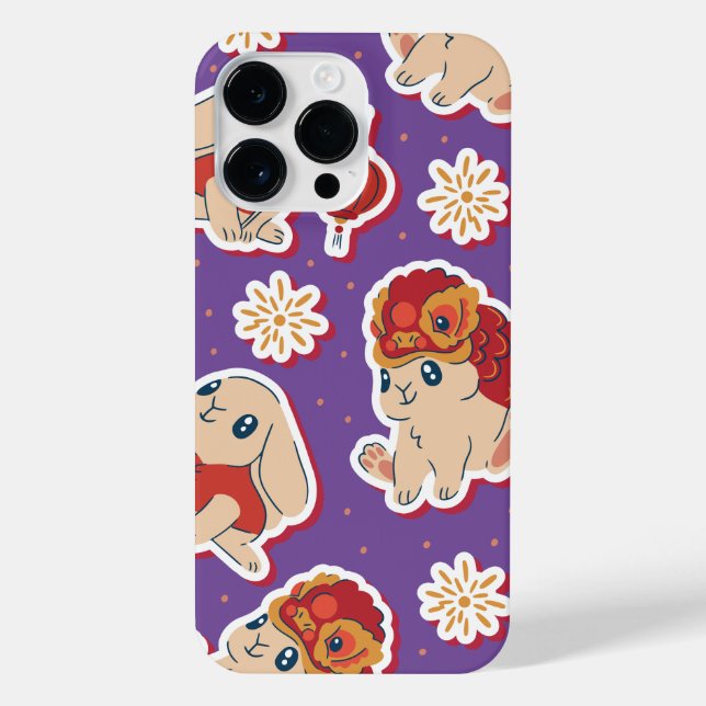 Chinesisches Kaninchen - Zodiac Bunny iPhone 14 Pro Max Hülle (Rückseite)