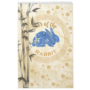Chinesisches Kaninchenjahr Golden Bamboo Kalender