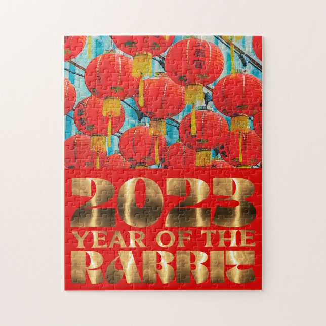 Chinesisches Laternenfest 2023 Neues Kaninchenjahr (Vertikal)