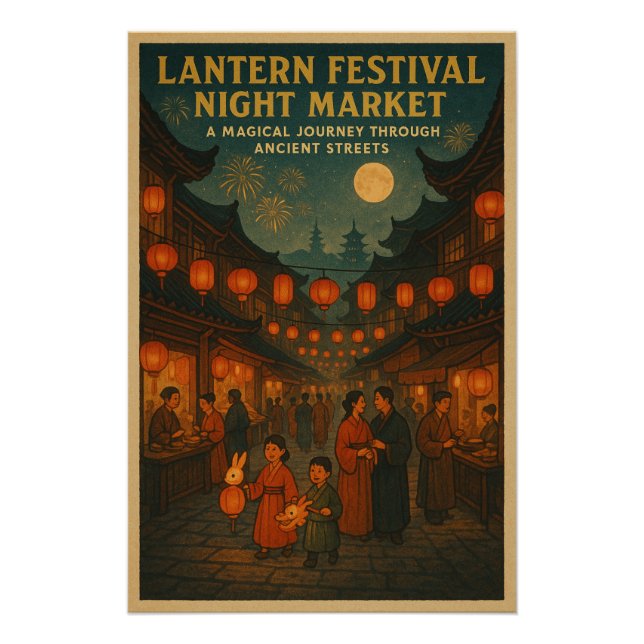 Chinesisches Laternenfest Poster (Vorderseite)