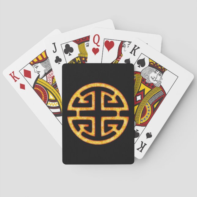 Chinesisches Lu-Symbol Spielkarten (Rückseite)