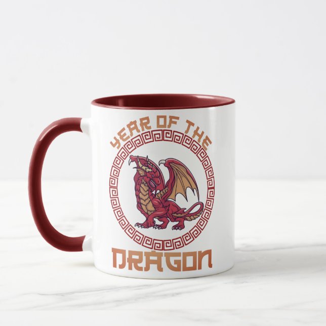 Chinesisches Mondneujahr 2024 Jahr des Drachen 202 Tasse (Links)