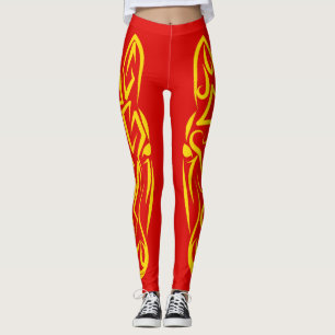 Chinesisches Mondneujahr des Pferdes 2026 4724 Feu Leggings